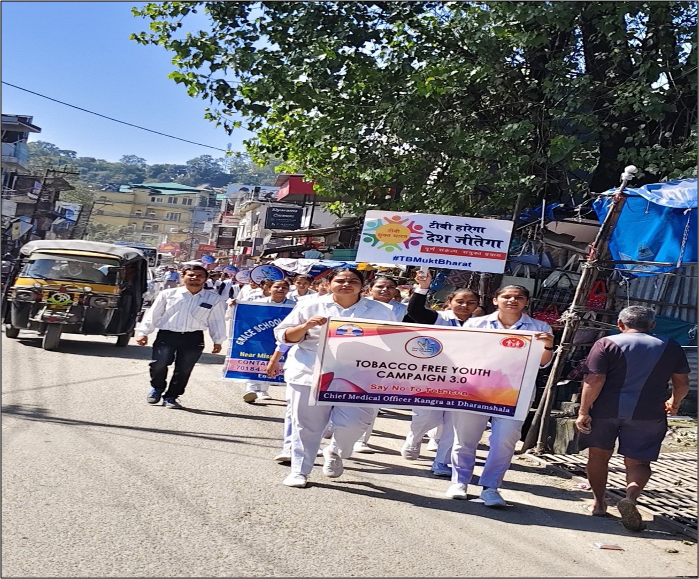 Youth raised awareness for TB & Tobacco at Kangra, Himachal Pradesh